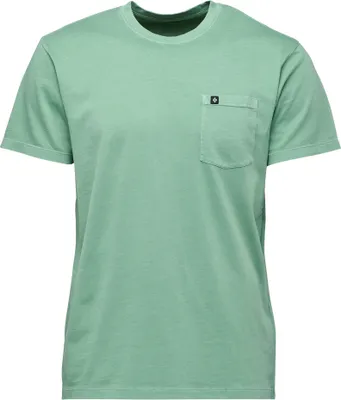 Mintgrünes T-Shirt mit Brusttasche von Black Diamond; Modell "M Diamond Patch Ss Pocket Tee".