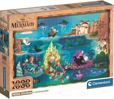 Zdjęcie produktu dla Puzzle 1000 elementów. Mała syrenka, mapa