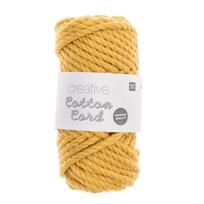 Produktbild von Rico Design | Creative Baumwolle Cord Makramee-Garn | 130g 25m senf
