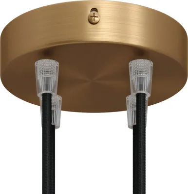 Image de Kit Creative-Cables pour rosace cylindrique en métal à 4 trous - Conique, bronze satiné