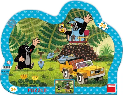 Produktbild von DINO Puzzle Maulwurf mit gelbem Auto 25 Teile