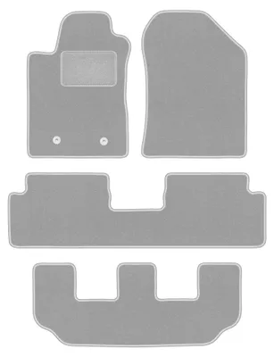 Productafbeelding van Velours automatten voor Toyota Corolla Verso II 2004-2009 – 4-delig, grijs, op maat – Wielganizator OSLO