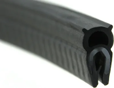 Produktbild von DO9 - TPE mit POM NIRO Kantenschutz Dichtungs Profil Gummi Dichtung oben - Klemmbereich 1 - 2 mm
