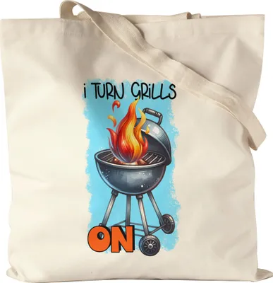 Produktbild von I Turn Grills On BBQ Grillen lustiges Grill Humor Jutebeutel