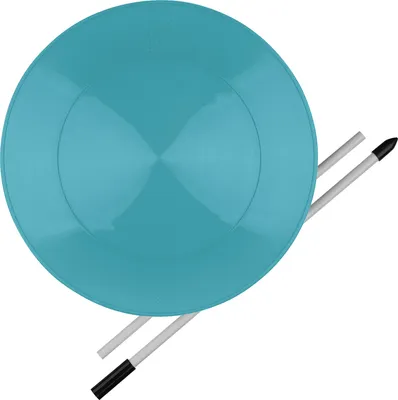 Produktbild von Diabolo jonglierteller mit stab kinder– 23 cm UV reaktiver Jonglierteller  (55 cm) für leichtgängiges Drehen | türkis Plastik teller zum jonglieren