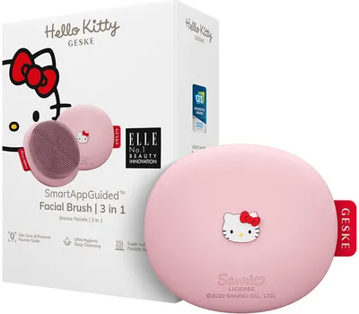Produktbild von Geske 3W1 Gesichtsreinigungsbürste mit Applikation (Hello Kitty Pink)