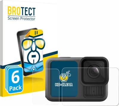 Produktbild von 6x Für GoPro Hero 13 Black Schutzfolie BROTECT Displayschutz Display Schutz Folie Klar Transparent
