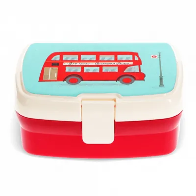Produktbild von Lunchbox mit herausnehmbaren Fach Routemaster Bus Kunststoff ca.17x13x7,5cm Doppeldecker