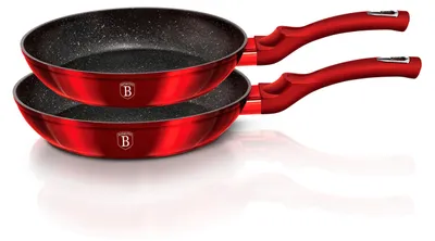 Productafbeelding van 2-delige pannenset met antiaanbaklaag, METALLIC LINE BURGUNDY EDITION, modelnummer 19086