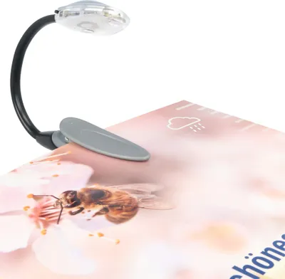 Produktbild von Die LED Leseleuchte inklusive der 2 Stück CR2016 Lithium Batterien