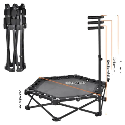 Immagine prodotto di Trampolino Rebounder, design pieghevole, salti in tutta sicurezza, nero