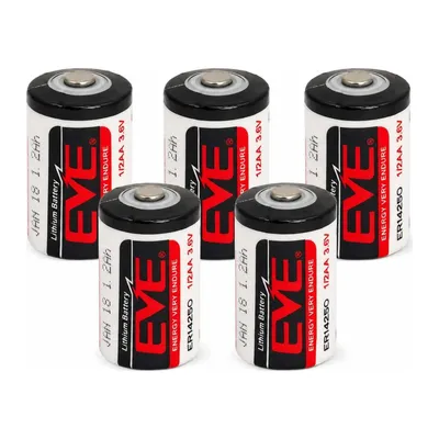 Image de 5 piles EVE ER14250 LS14250 1/2 AA au lithium-chlorure de thionyle 3,6 V avec boîtier