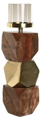Image de Bougie élégante en aluminium et en verre