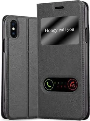 Produktbild von Cadorabo Schutzhülle für Apple iPhone X / XS Hülle in Schwarz Handyhülle Book Case Cover Etui