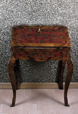 Produktbild von Casa Padrino Barock Sekretär Mahagony Braun Boulle Intarsien B 74 x H 91 x T 38 cm- Sekretär Antik Stil