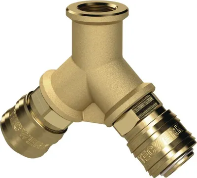 Zdjęcie produktu dla Rozdzielacz z gwintem G 1/2 / 19,17 mm (wewnętrzny), 2 złącza DN 7,2