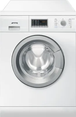 Produktbild von Smeg LSF147E, Frontlader, Freistehend, Weiß, Links, Tasten, Drehregler, LED