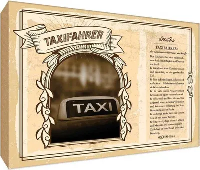 Immagine prodotto di vianmo Insegna in legno 20x30 cm Taxifahrer