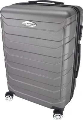 Produktbild von Hartschalenkoffer Kunststoff Reisekoffer Trolley mit Rollen 360° drehbar, Koffer (Typ):Anthrazit - 64 x 44 x 27 cm
