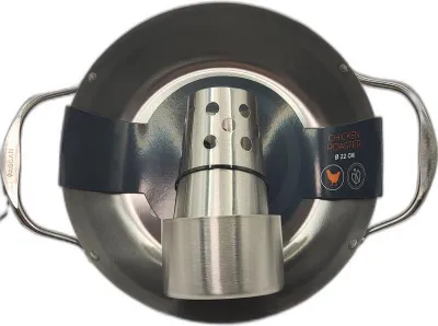 Produktbild von Kipgrill Barbecue 22cm - Silberfarbener Hähnchengrill für BBQ Genuss