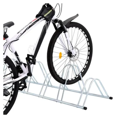 Produktbild von Fahrradständer für 6 Fahrräder Freistehend aus verzinktem Stahl