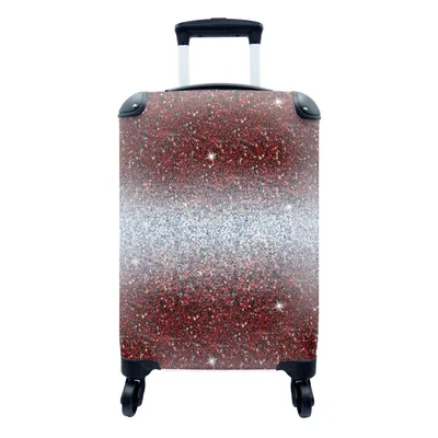 Produktbild von MuchoWow® Koffer Handgepäck Trolley Rollkoffer Kleine Reisekoffer mit 4 Rollen - Ombre - Widder - Tierkreiszeichen - Muster - Cabin Size < 55x40x23 cm & 55x40x20 cm - Fotokoffer - Kabinenkoffer - Boardgepäck - Reise-Box - Reisekoffer - Reisegepäck - Koffer mit Bild - Trolley für Kinder