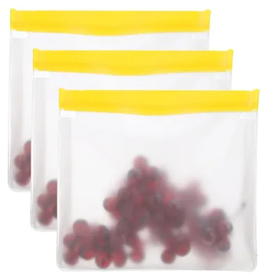 Image de Sacs de congélation réutilisables, dimensions 28x5x27 cm, lot de 3, étanches