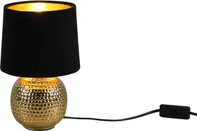 Zdjęcie produktu dla Lampa stołowa SOPHIA złoto-czarno-złota 1xE14x40W tkanina wym:26x16x16cm IP20 RL