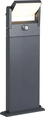 Produktbild von QAZQA - Modern Außen-Wegeleuchte Dunkelgrau mit Bewegungssensor 60cm IP54 Solar - Judge I Außenbeleuchtung - Kunststoff Rechteckig - I (nicht austauschbare) LED