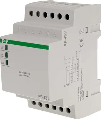 Zdjęcie produktu dla Automatyczny przełącznik fazowy z priorytetem fazy, przekaźnik włączający (160 A/20 ms) PF-431i