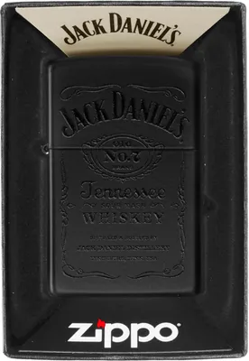Produktbild von Zippo 60001369 Jack Daniel's Benzinfeuerzeug | Schwarz Matt | Sammleredition