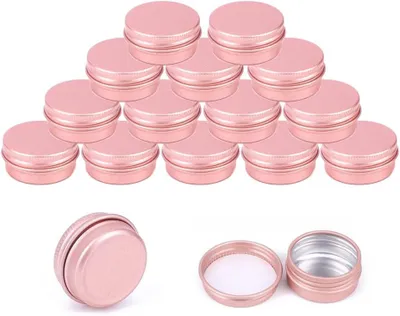 Produktbild von Leere Aluminiumdosen 15 Stück, 10 ml, Runde Dosen mit Schraubdeckel, für Kosmetik
