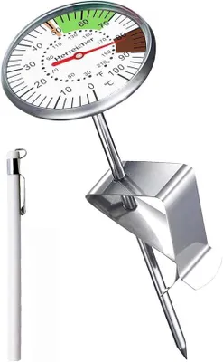 Image de Thermomètre en acier pour le café et la cuisine - Thermomètre de cuisine - 1 pièce