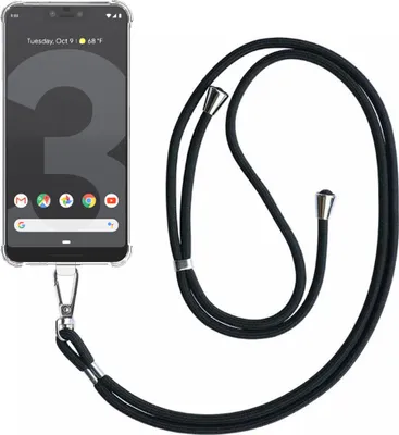 Image de Housse de téléphone pour Google Pixel
  3 XL Transparent Antichoc avec Lanière Universelle Détachable - Housse
  Coque silicone antichoc avec dragonne - Smartphonics
