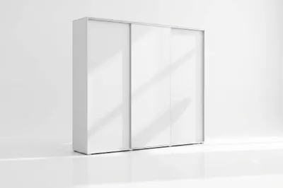 Produktbild von A24 Schiebekleiderschrank - Weiß - 250 x 62 x 215 cm