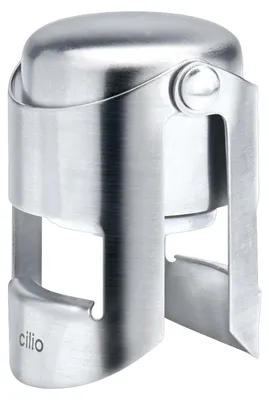 Champagnerverschluss aus Edelstahl, silber, 6 x 5 x 5 cm
