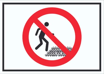 Produktbild von Rasen betreten verboten Schild Symbol A5 (148x210mm)