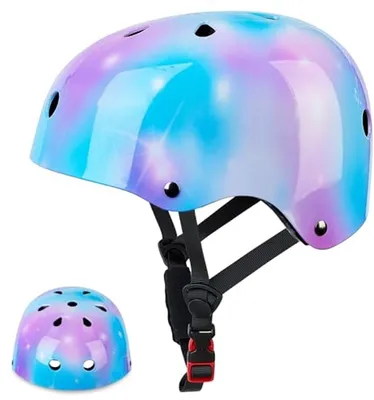 Verstellbares Schutzausrüstungsset für Kinder - Helm, Knie-, Ellenbogen- und Handgelenkschützer für Skateboard, Roller und