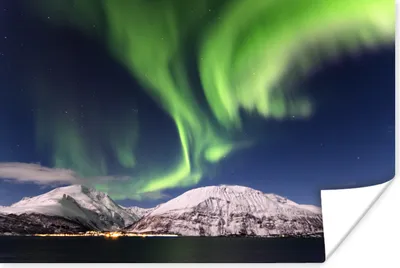 Produktbild von MuchoWow® Poster Nordlichter - Landschaft - Norwegen 30x20 cm - Plakate - Print