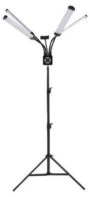 Produktbild von Flexibles LED-Videolicht mit 4 Armen, 3200 K–5600 K, 360°-Drehung, dimmbares Aufhelllicht für Fotografie und Live-Streaming (Schwarz)