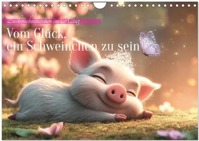 Produktbild von Vom Glück, ein Schweinchen zu sein (Wandkalender 2027 DIN A4 quer), CALVENDO Monatskalender