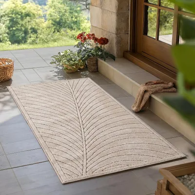 Obrázok produktu pre Carpetsale24 Vonkajší koberec, moderný dizajn v štýle boho, 3D efekt, odolný voči UV žiareniu, ideálny na terasu, do obývacej izby a kuchyne, rozmery 80 x 150 cm