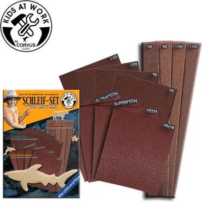 Produktbild von Kids at Work Schleifpapier Set für Kinder - große Blätter