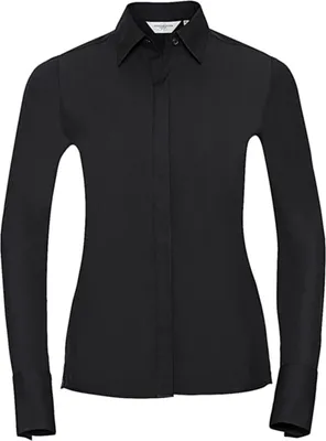 Produktbild von Russel Damen Bluse Business Longsleeve Shirt T-Shirt Oberteil langarm, Größe:M (38), Farbe:Schwarz