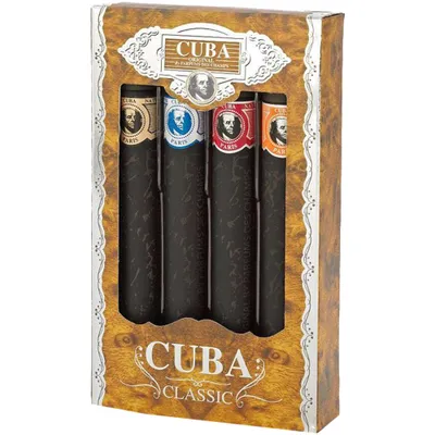 Obrázek produktu pro Cuba - Cuba Classic Drkov sada Cuba Gold EDT 35 ml, Cuba Orange EDT 35 ml, Cuba Red EDT 35 ml, Cuba Blue EDT 35 ml 140 ml