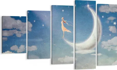 Produktbild von Bild auf Leinwand - Leinwandbild - himmel stern - 100x60cm - Wand Bild - Wanddeko - Wandbilder - Leinwanddruck - Bilder - Kunstdruck - Wanddekoration - Leinwand bilder - Wandkunst - EG100x60-3778