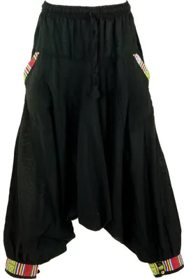 Produktbild von Pluderhose, Aladinhose Nepali - Schwarz, Damen, Baumwolle, Hosen