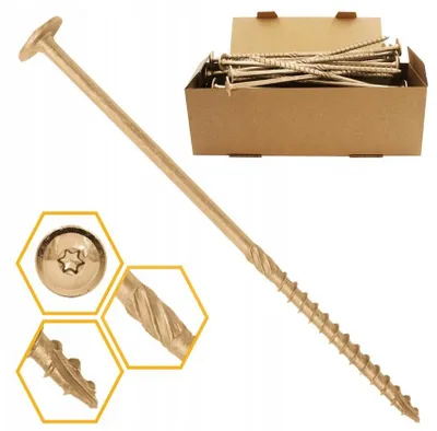 Imagen del producto de AZMET Tornillos para madera, 6x200 mm, cabeza avellanada, con ranura Torx, paquete de 100 unidades