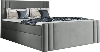 Produktbild von MIRJAN24 Boxspringbett Carmen, Stilvoll Doppelbett mit zwei Bettkästen, Schlafzimmer Ehebett (Amor Velvet 4319, Größe: 160x200 cm)
