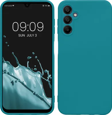 Produktbild von kwmobile Handyhülle für Samsung Galaxy A14 5G Hülle - weiches Handy Silikon Case - Schutzhülle Cover - Petrol matt